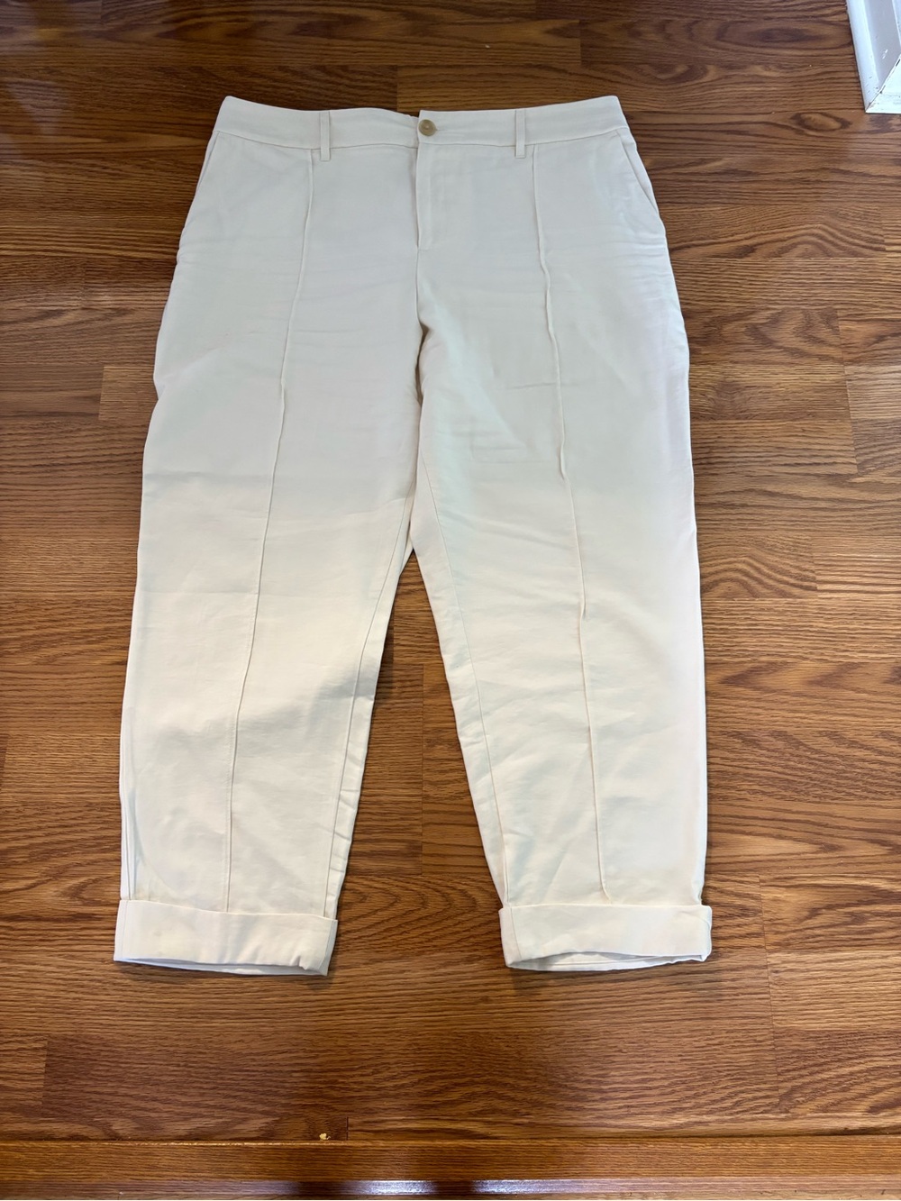 a new day Ivory/Cream Cropped Tailored Trousers
